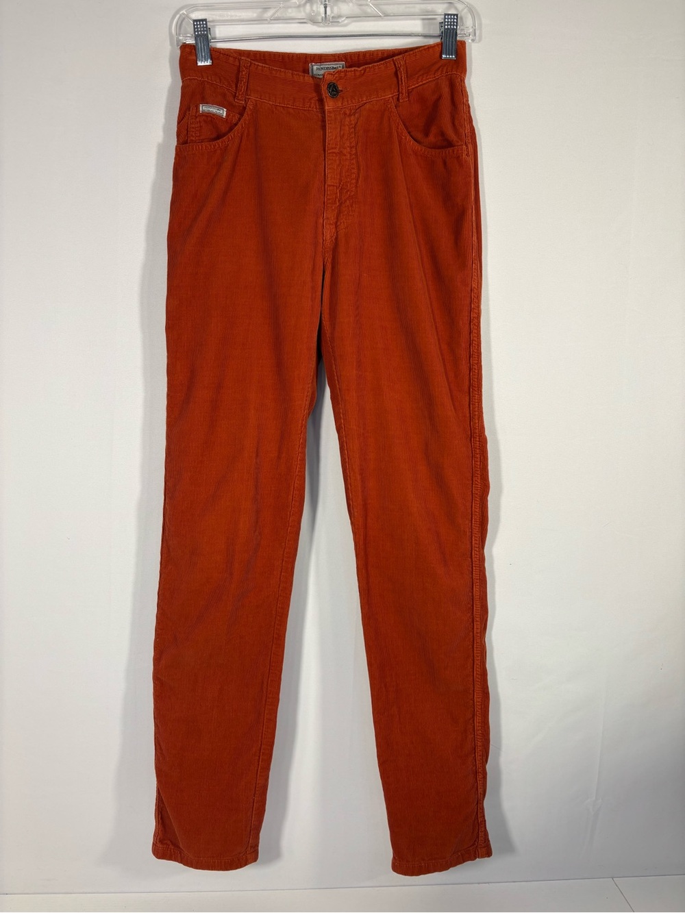 Fendissime Vintage Italian Corduroy Pants Rust Orange Made in Italy Size 27